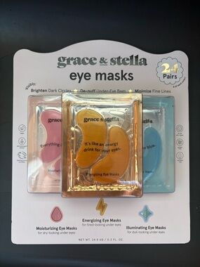 grace & stella Pink, Gold & Blue Eye Mask Trio